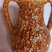 Vintage ceramic amphora vase "Fat Lava" - Honey glazes - 1960s