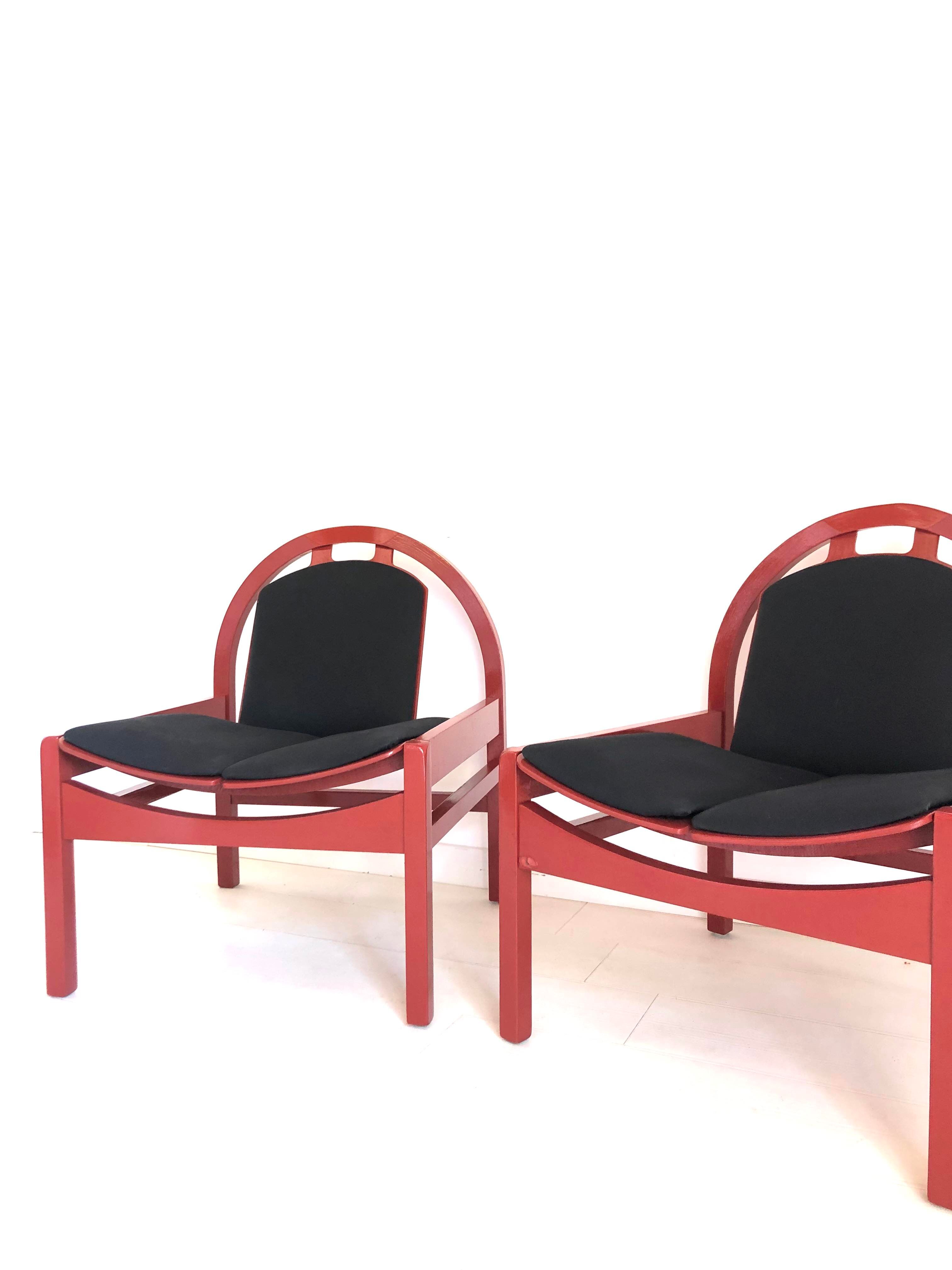 Pair of Baumann armchairs
