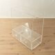 Commode minimaliste des années 1980, en verre acrylique, pièce unique.