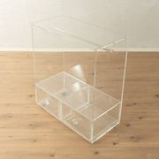 Minimalist chest of drawers from the 1980s, acrylic glass, unique piece