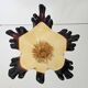 Large vintage amber glass art vase - Height 32cm