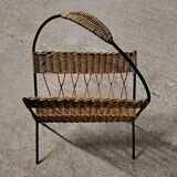 Wicker magazine rack