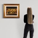 Italian painting depicting city district