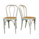 Pair of chairs bistro cane