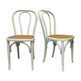 Pair of chairs bistro cane