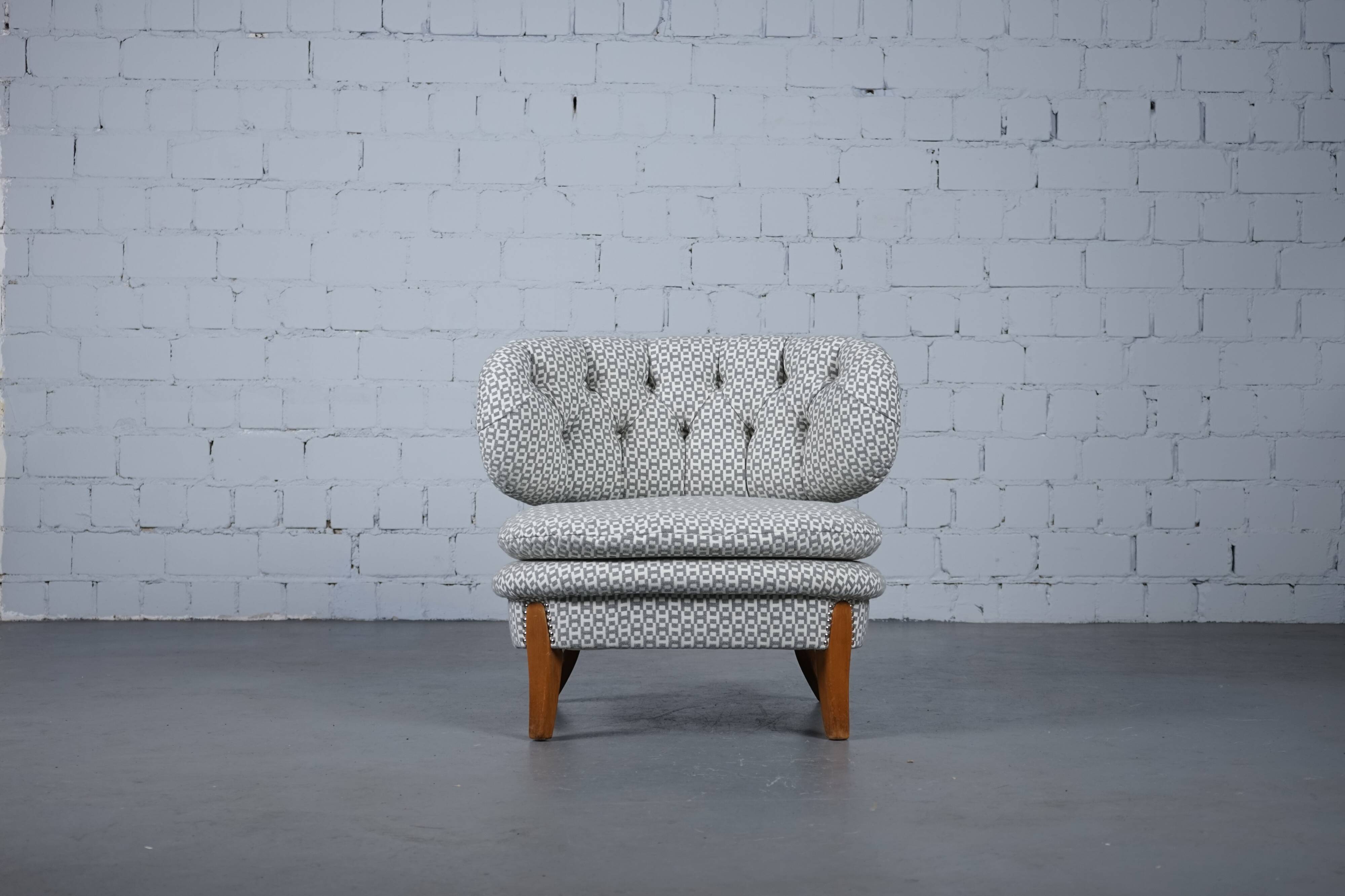 Hermès Upholstered Lounge Chair by Otto Schulz for Boet