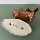 "Chevreuil" porcelain terrine by Michel Caugant