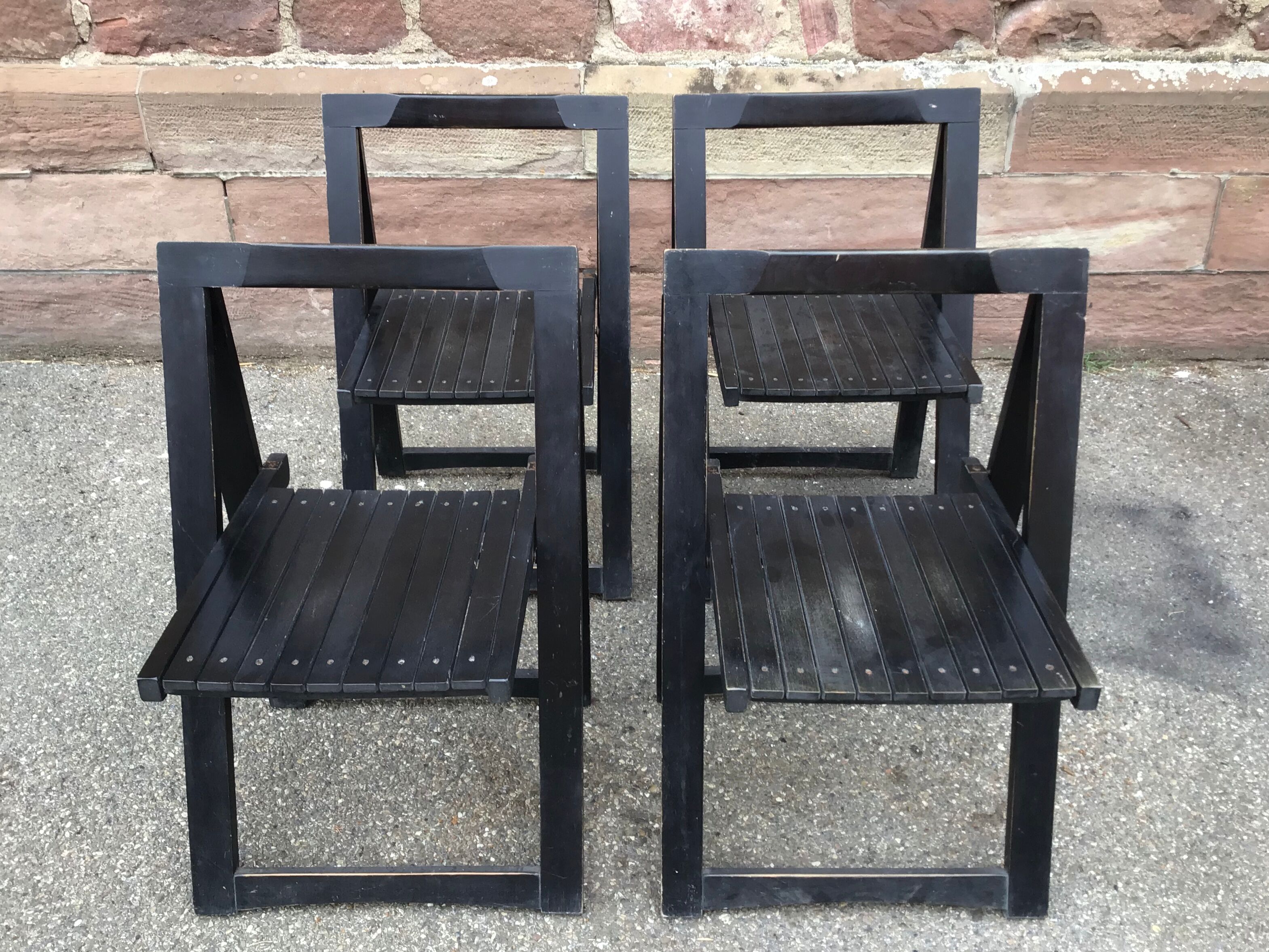 4 vintage folding chairs 1960