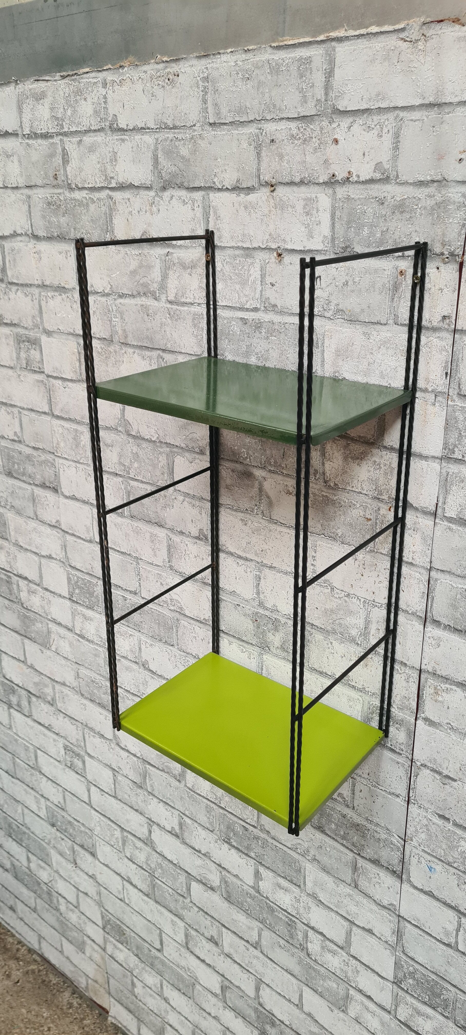 VINTAGE WALL SHELF 1950 / 60 / 70 black amount 24x58