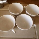 Set of 4 earthenware chocolate cups