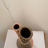 Double medium vase in ceramic 2 colors