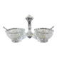 Double crystal salt cellar by Baccarat, model with cut decoration, 20th century.