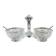 Double crystal salt cellar by Baccarat, model with cut decoration, 20th century.