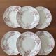 Set of 6 antique red Terre de Fer plates St Amand Hamage model