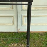 Iron console forged glass top xxeme pietement in x