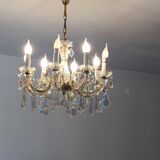 Lustre cristal et bronze