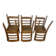 Set of 6 vintage wooden chairs — Monobloc licence assem