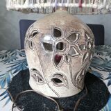 Openwork ceramic lamp from the Dieulefite caves, 1960-1970