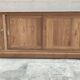 Large four-door row of industrial furniture in raw wood design