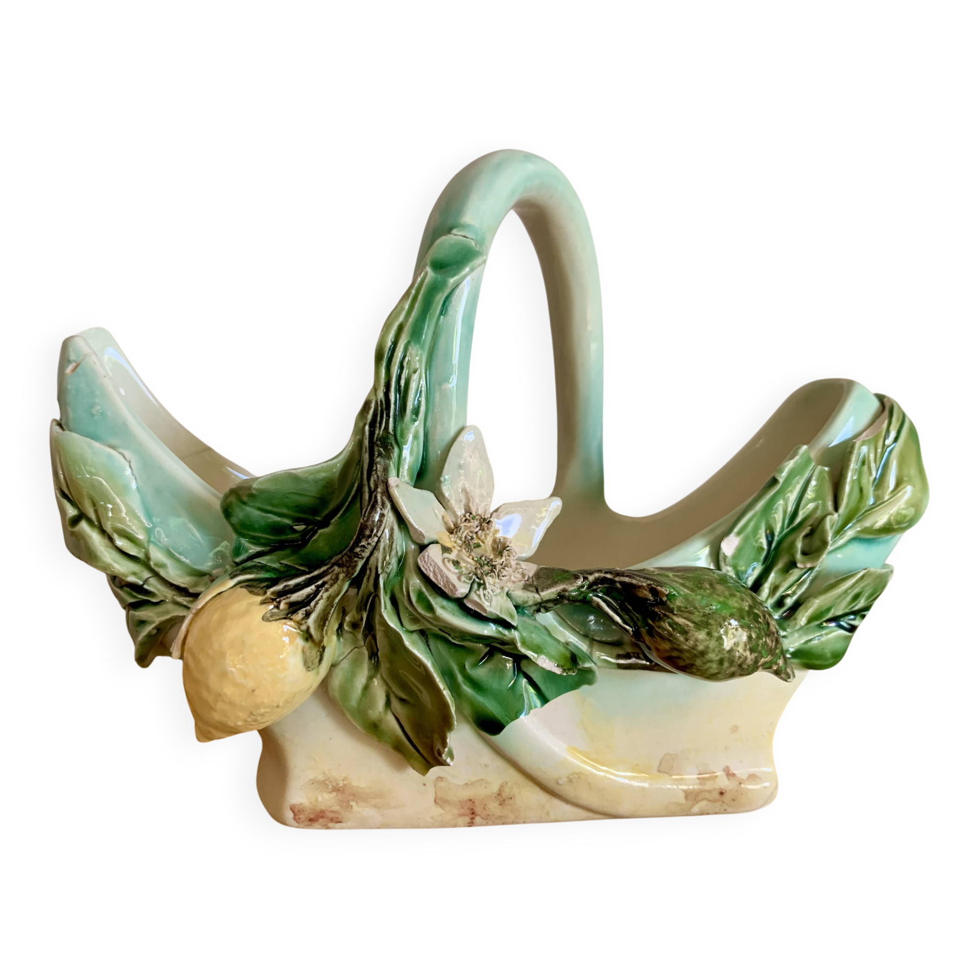 Old Lonchamp earthenware basket