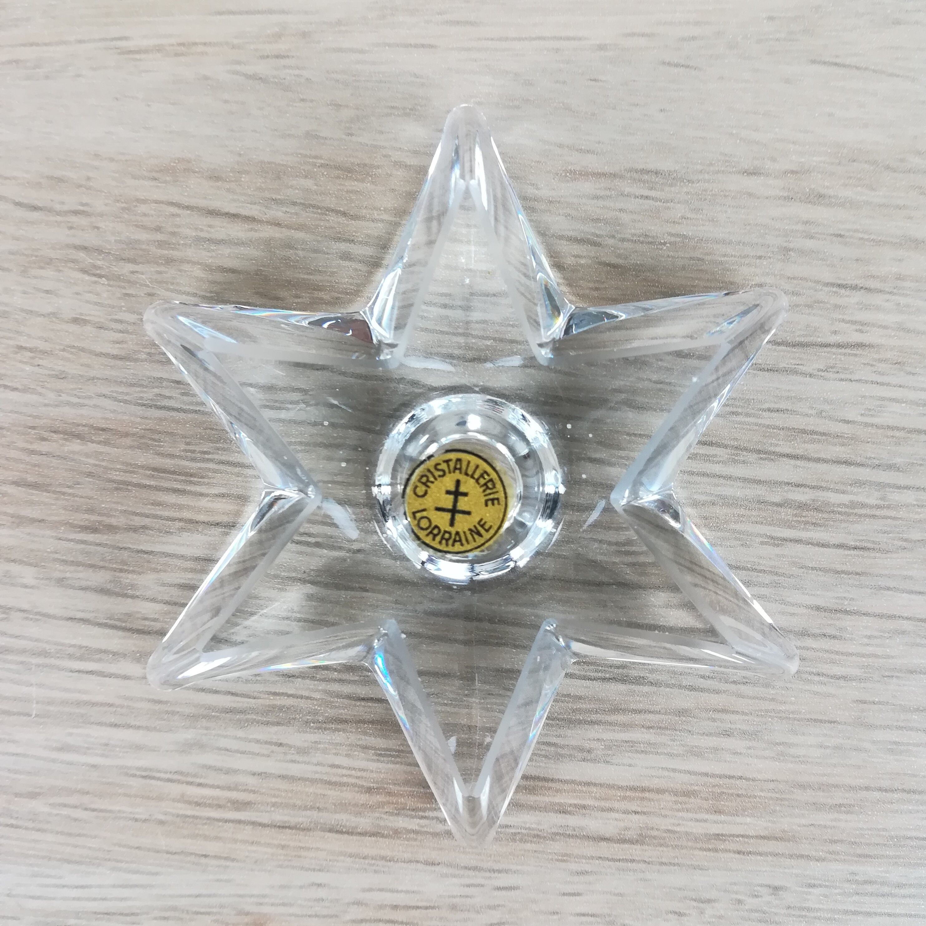 CANDLE HOLDER STAR IN CRYSTALGLASS LORRAINE