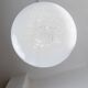 White Murano Glass Globe Pendant Lamp with Chrome Top – 1960s Space-Age, XL Mid-Century Ceiling Light