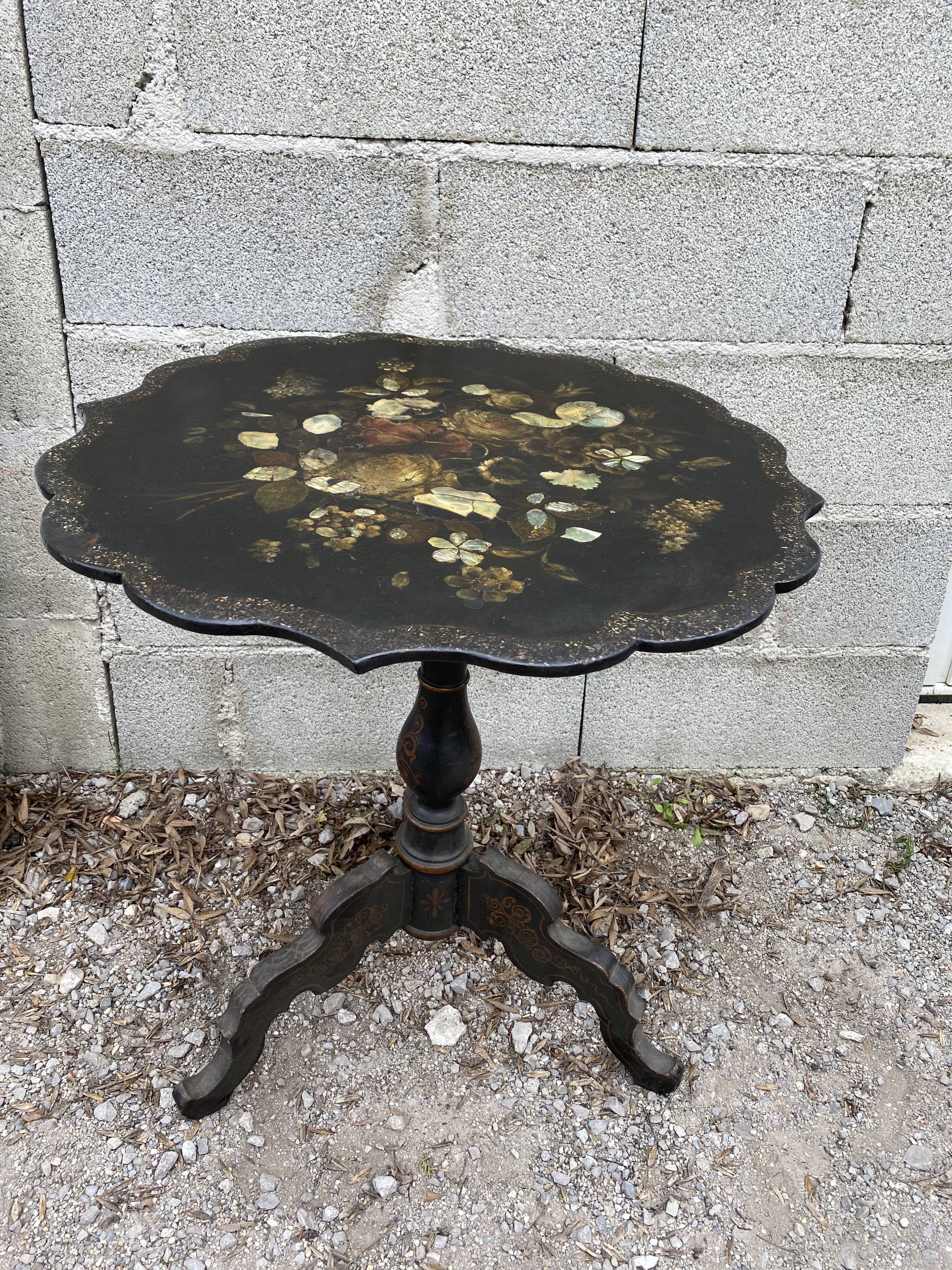 Table pedestal table 19th napoleon3