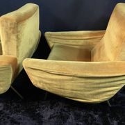 Pair of designer armchairs 1955-60 Louis Paolozzi for Brandt Zol Steiner