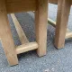 2 stripped farmhouse benches in solid oak, 1970, 175cm.