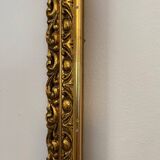 Old gilded carved wooden frame