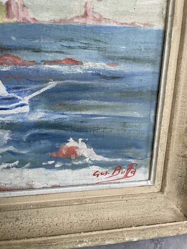 Peinture à l’huile Saint Raphaël Gus Buffa