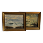 Oil painting on canvas Marine gold frame