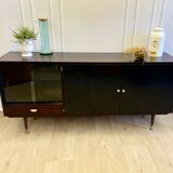 Vintage enfilade design 60s/70s – wood and black lacquer