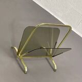 Porte revue en laiton et verre