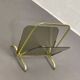 Brass and glass magazine rack