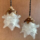 Duo of walking roses glasses Art Deco