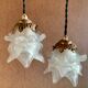Duo of walking roses glasses Art Deco