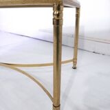 Coffee table marble and gilded metal