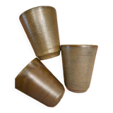 6 Digoin stoneware cups