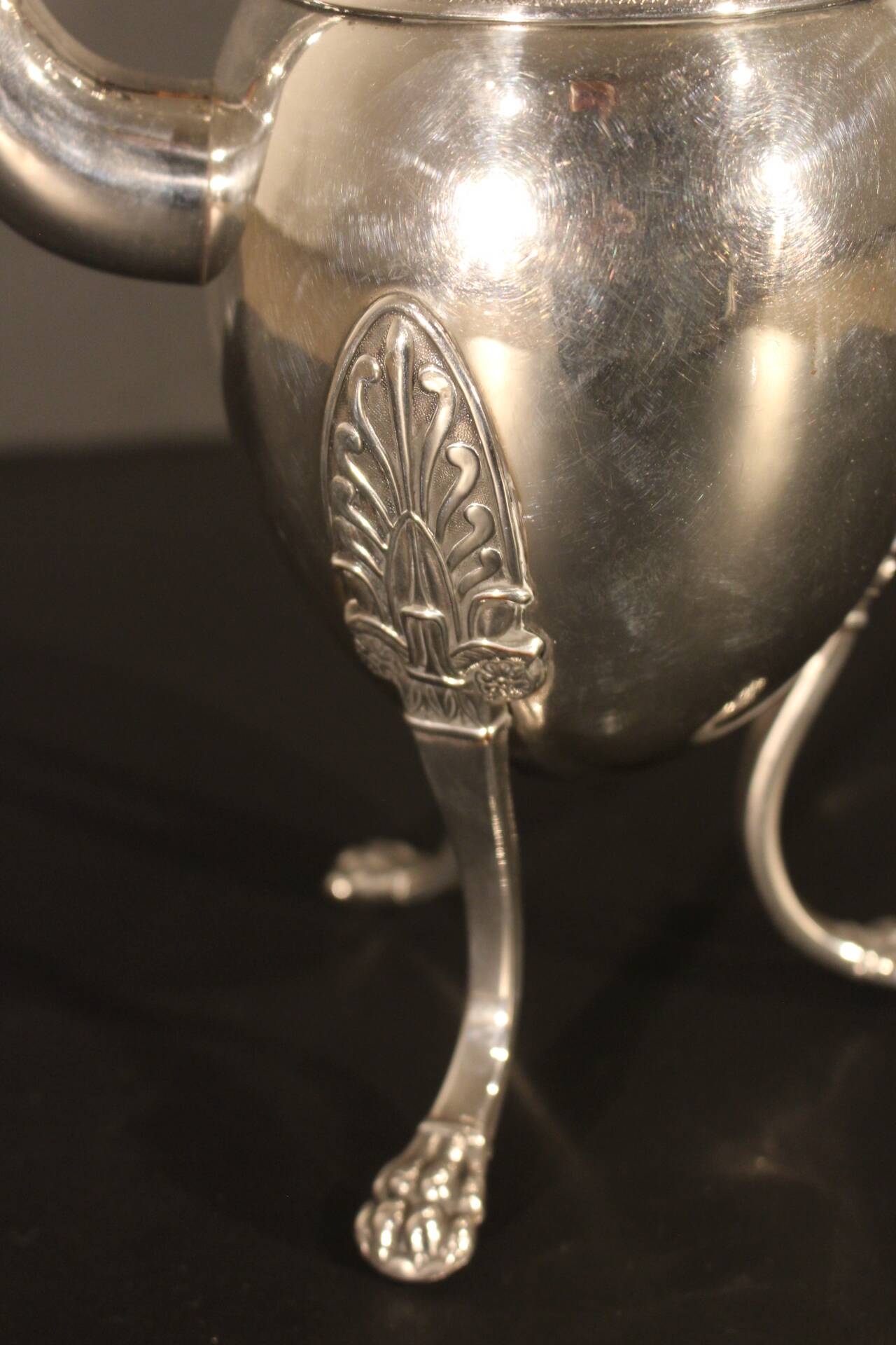 Silver empire vase