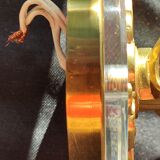 Pair of bronze and glass/neoclassical wall lamps