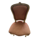 Louis XV style chair in patinated wood, fully upholstered in a fabric.