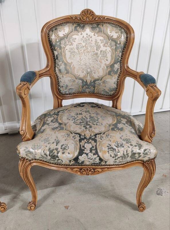 Pair of Louis XV Cabriolet Armchairs in Walnut – 18th Century Style