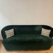 Gubi green velvet sofa