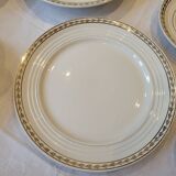 Service de table en porcelaine opaque dorée à la feuille