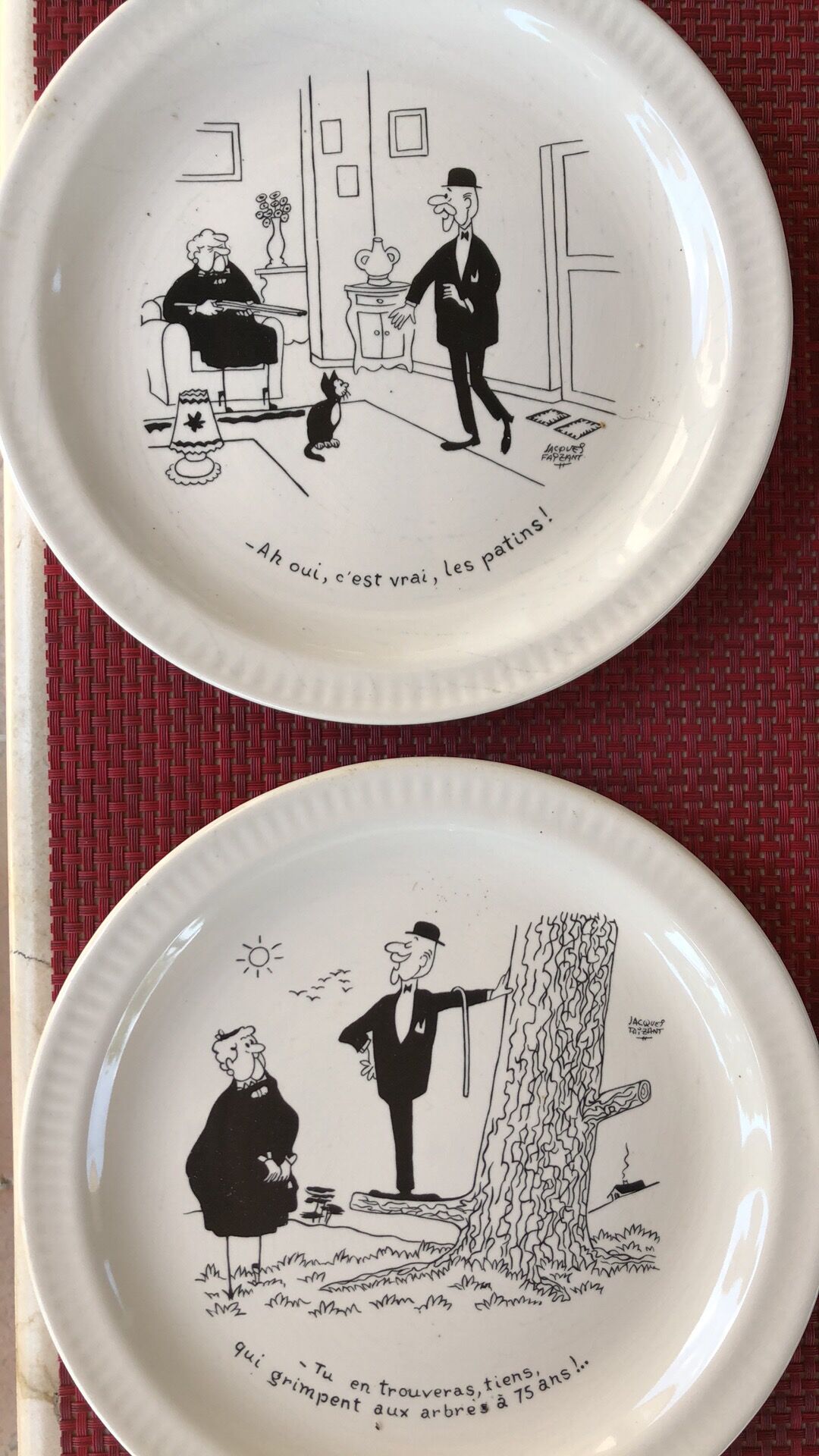 St Amand "Faizant" Faïencerie plates