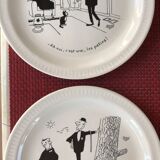 St Amand "Faizant" Faïencerie plates
