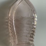 Small fish dish, pink glass
