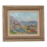 Original Swedish Oil on Panel – “Lakeside” by Gunnar Nilsson