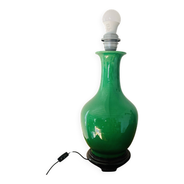 Old green lamp base
